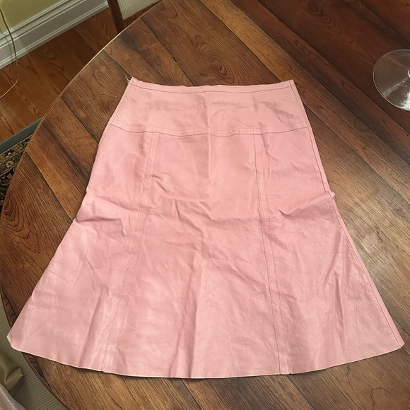 Light pink Mermaid Genuine leather Danier skirt Size 8 Medium - Picture 2 of 4